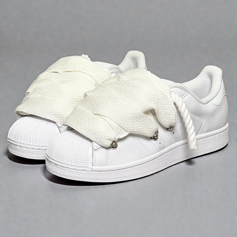 Lanvin Style - Custom Rope Lace Adidas Superstars SoleSavaz Lanvin Style - Custom Rope Lace Adidas Superstars SoleSavaz