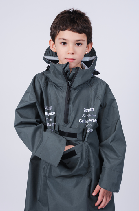 Kids Rain Jacket Poncho - 100% Watrerproof