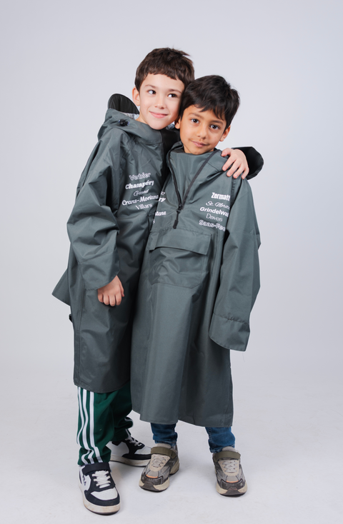 Kids Rain Jacket Poncho - 100% Watrerproof