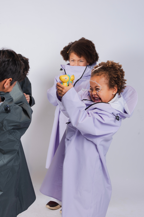 Kids Rain Jacket Poncho - 100% Watrerproof