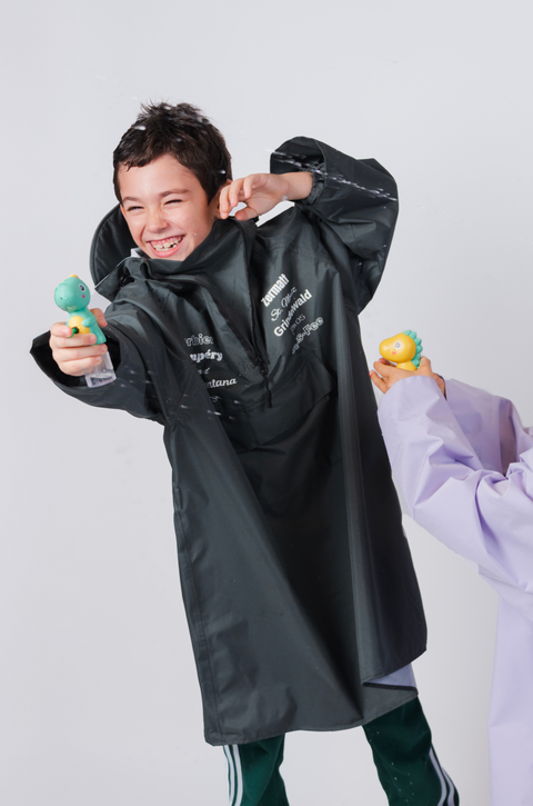 Kids Rain Jacket Poncho - 100% Watrerproof