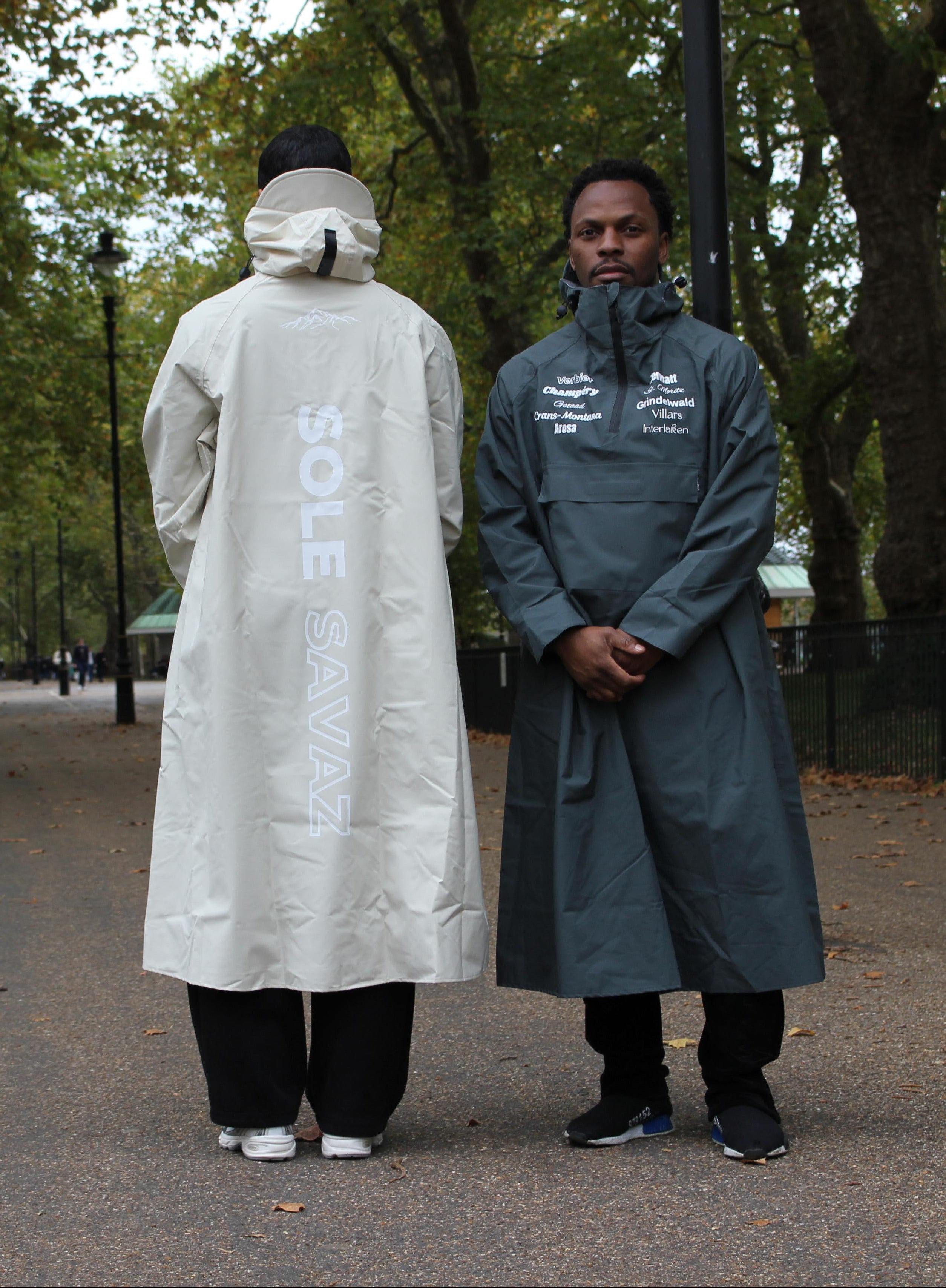 ENFÖLD / Rain Poncho Coat ホワイト Adult Rain Jacket Poncho | Stylish Rain Poncho For Streetwear
